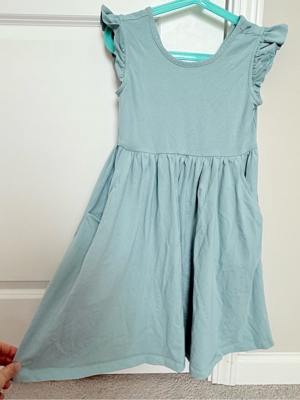 Hanna Andersson Girl Super Soft Ruffle Skater Dress 8 years VGUC